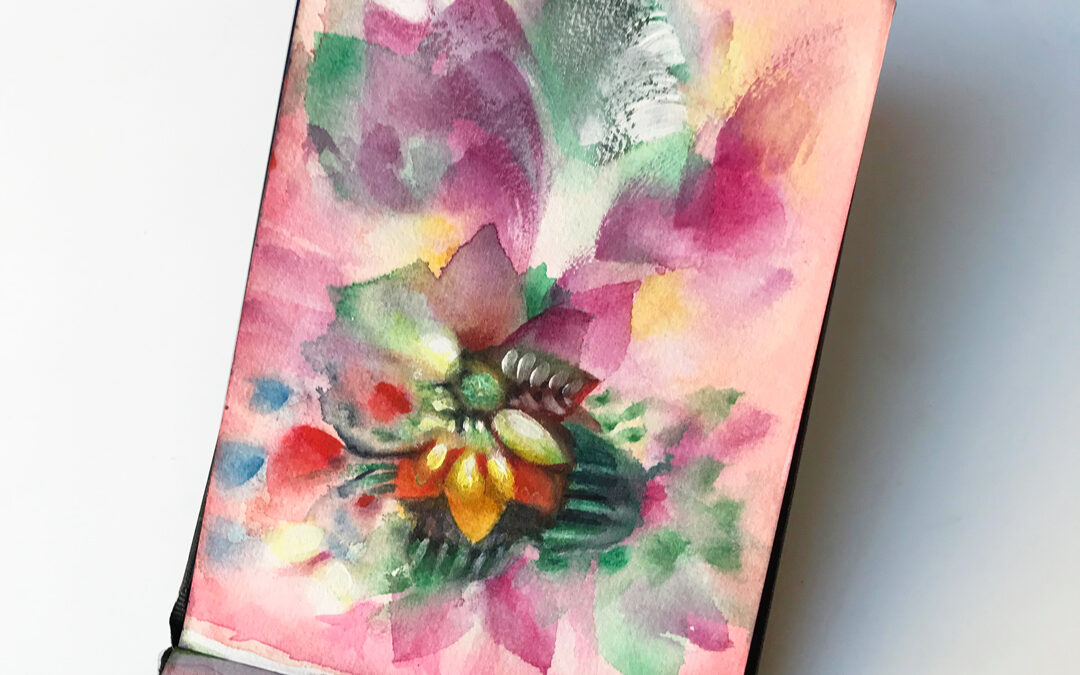 Flowering the self  Watercolor  10,5x13cm  2023