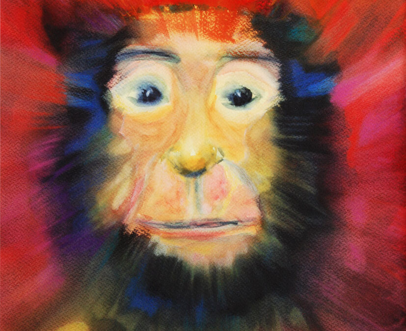 Hanuman – watercolor on paper 47×32,2cm 2014